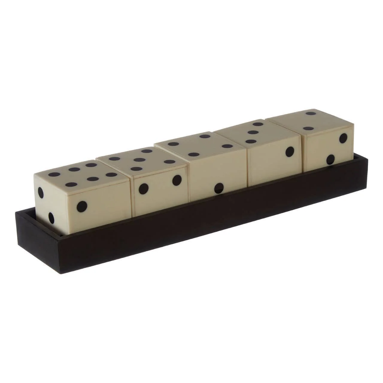 Churchill Games White and Black 5 Dice Set - Image 2