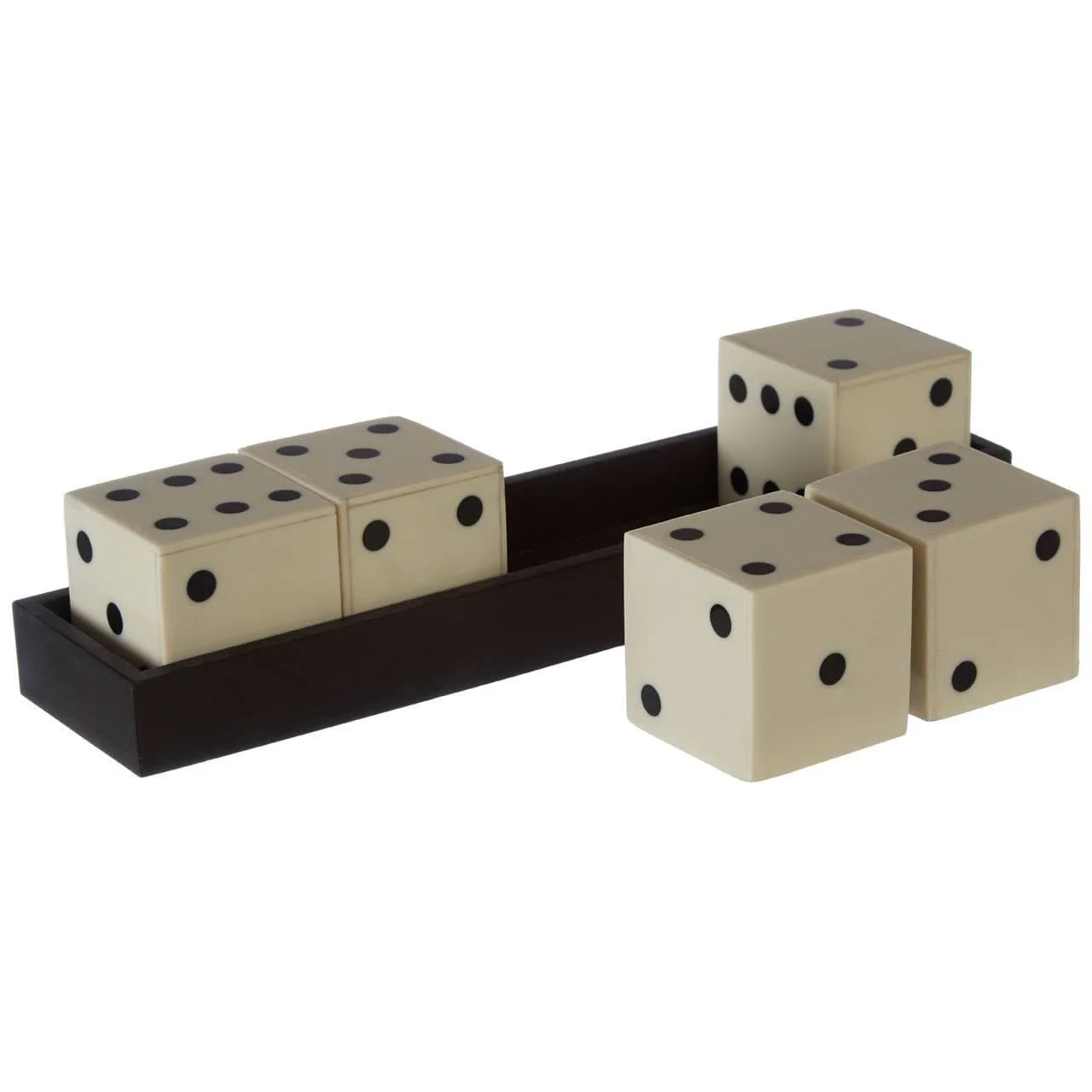 Churchill Games White and Black 5 Dice Set - Image 3