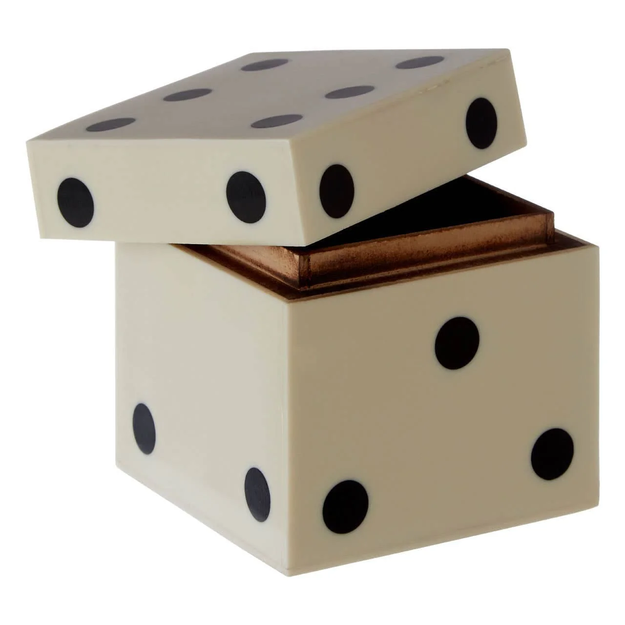 Churchill Games White and Black Dice Box with 5 Dice - Image 2