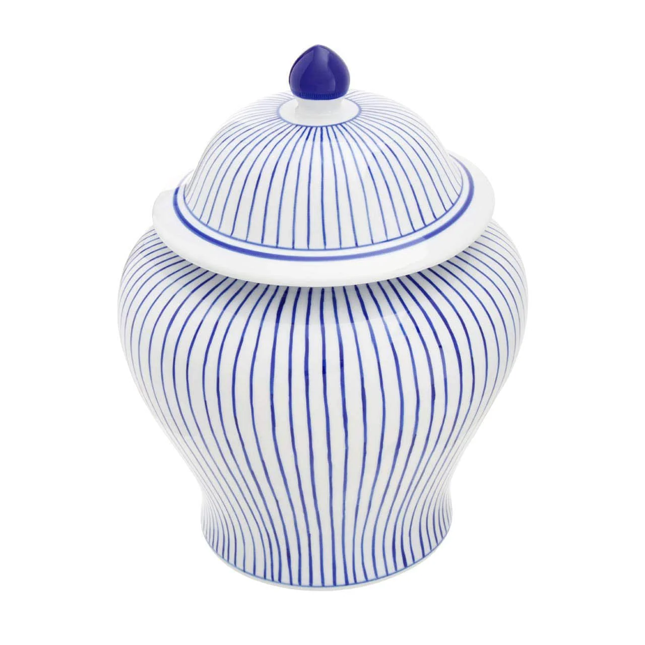 Damson Small White And Blue Ceramic Jar - Image 2