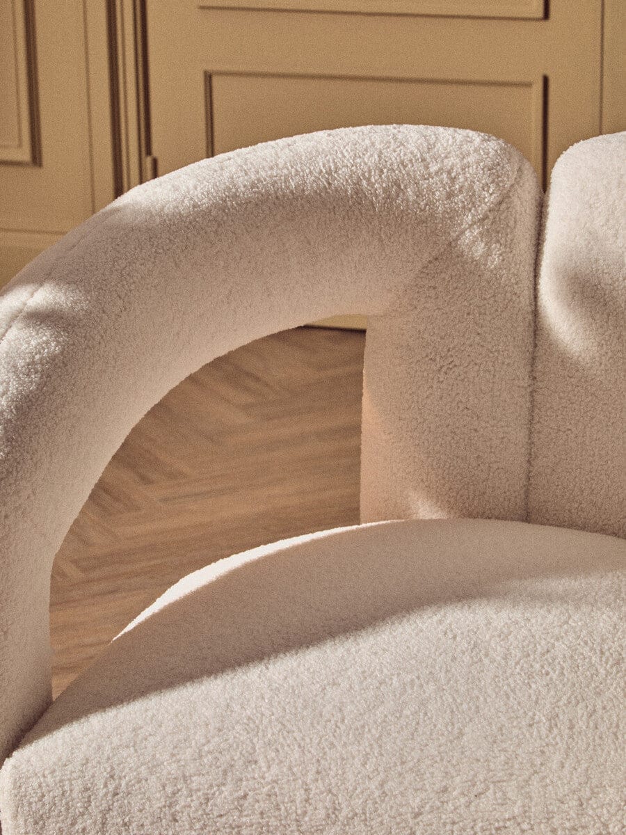 Davina Ivory Boucle Statement Chair - Image 12