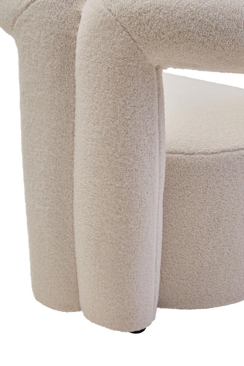 Davina Ivory Boucle Statement Chair - Image 6
