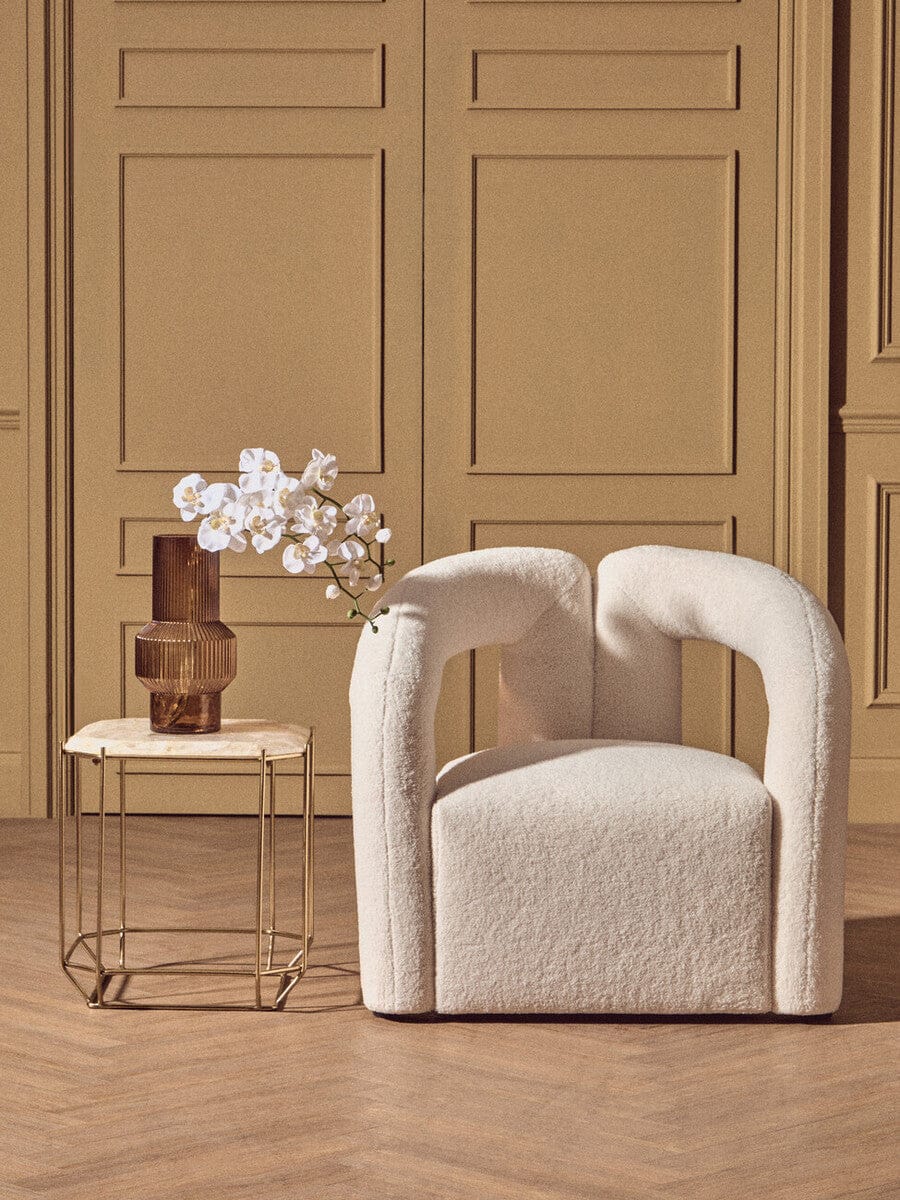 Davina Ivory Boucle Statement Chair - Image 9