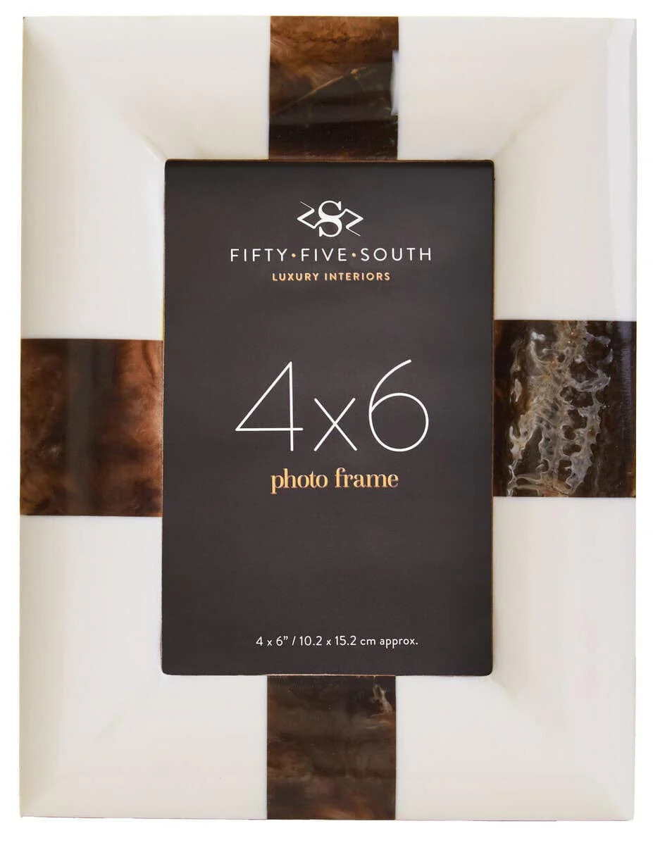 Decio 4In x 6In Cream And Brown Finish Photo Frame - Image 3