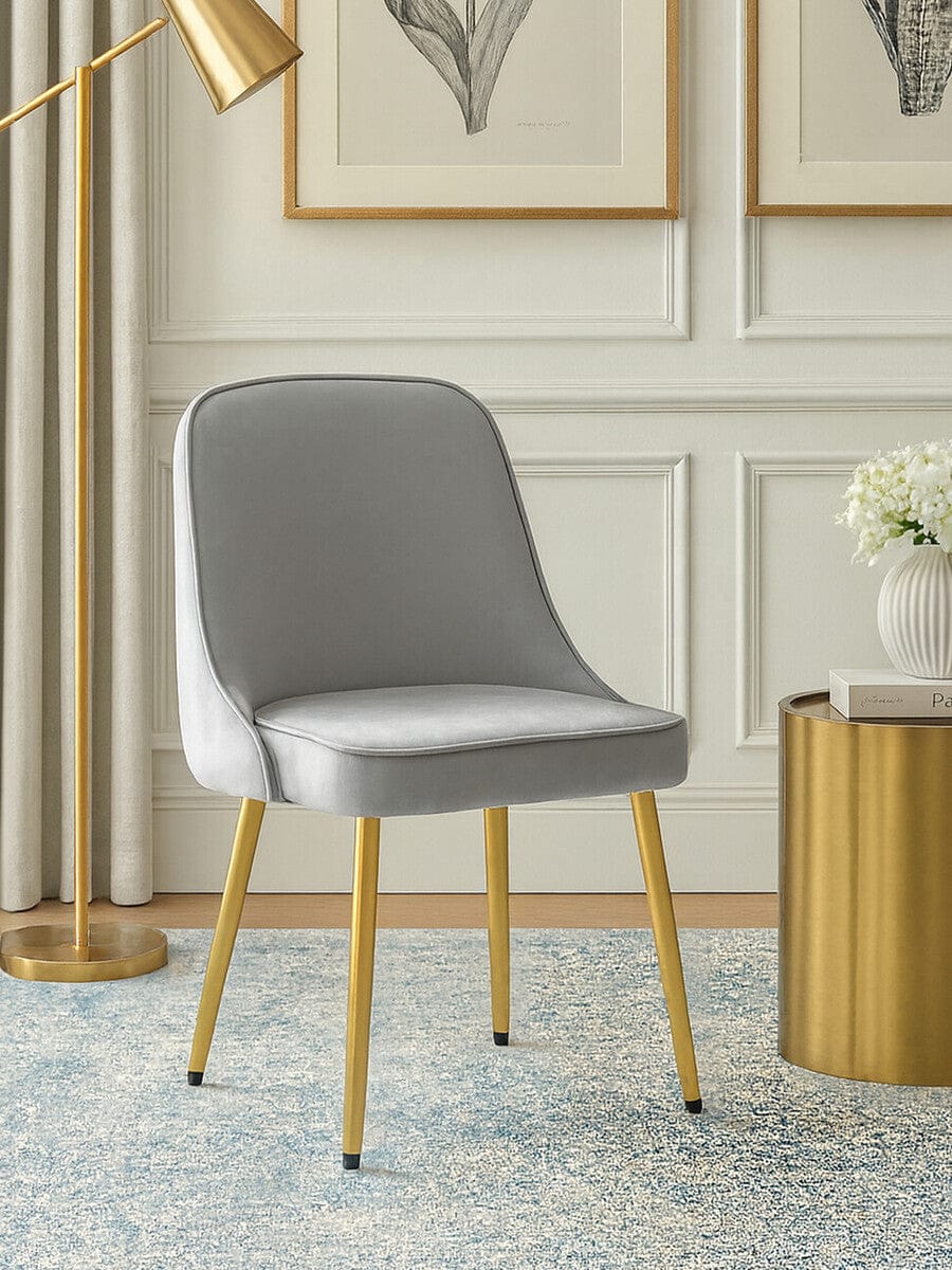 Demi Grey Velvet Dining Chair - Image 10