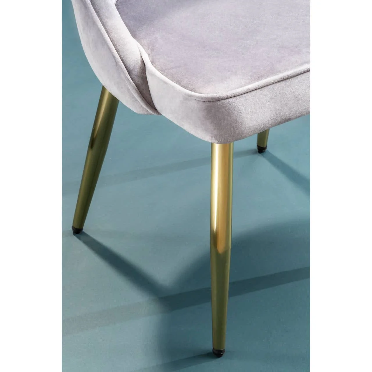 Demi Grey Velvet Dining Chair - Image 8