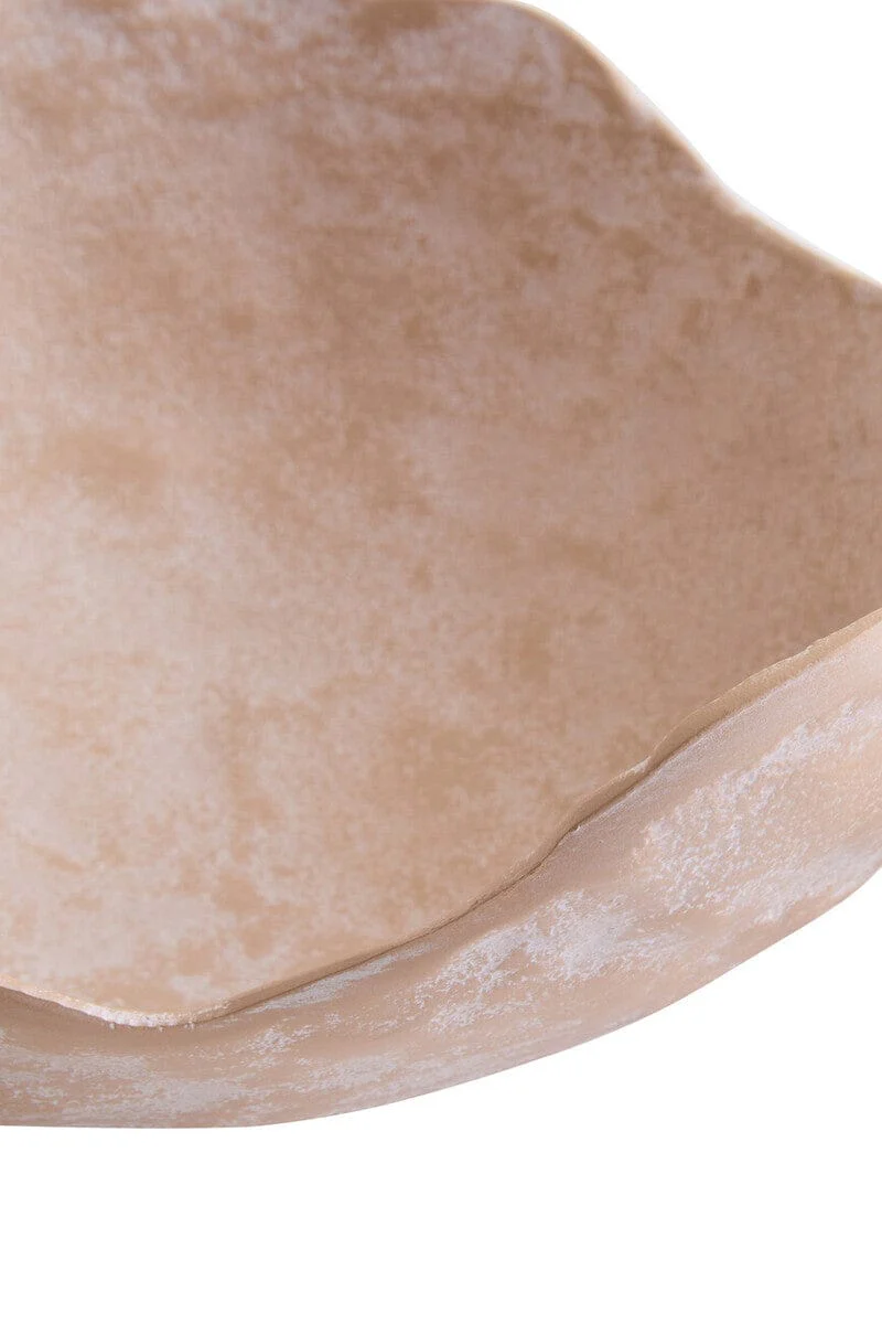 Densita Set of Two Textured Beige Whitewash Bowls - Image 3