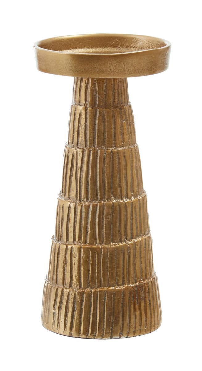 Deomali Small Gold Finish Candle Holder