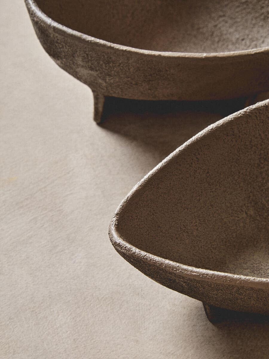 Deriva Set Of 2 Textured Grey Bowls - Image 12