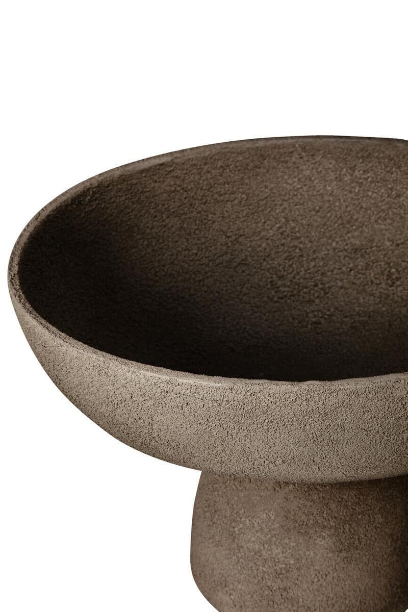Deriva Small Textured Grey Pedestal Bowl - Image 4