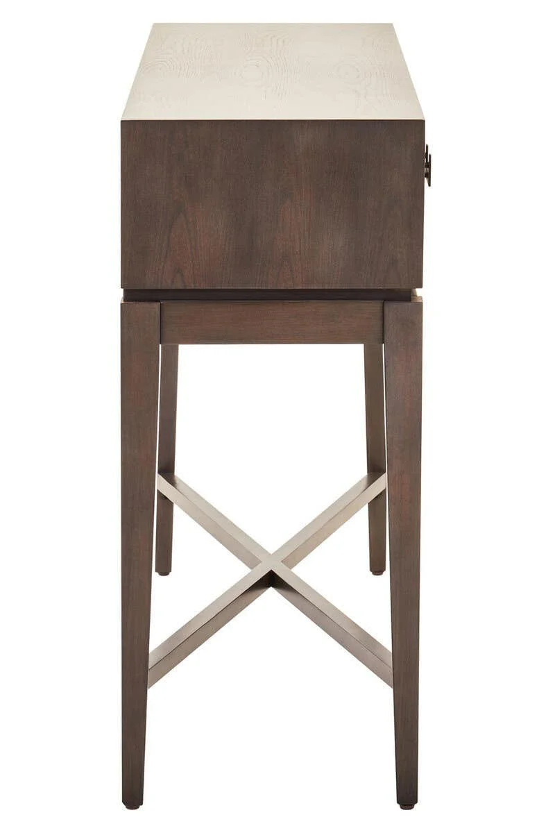 Dimaro Antique Grey Two Drawer Console Table - Image 4