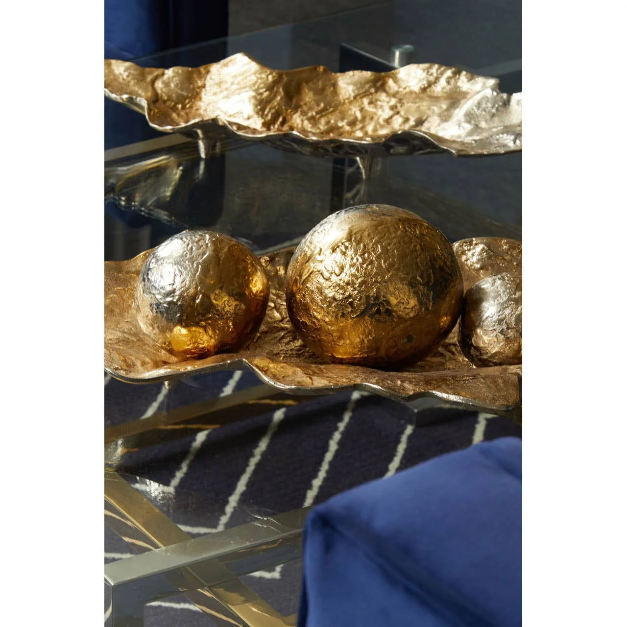 Dion Small Ombre Silver and Gold Finish Dish - Image 7