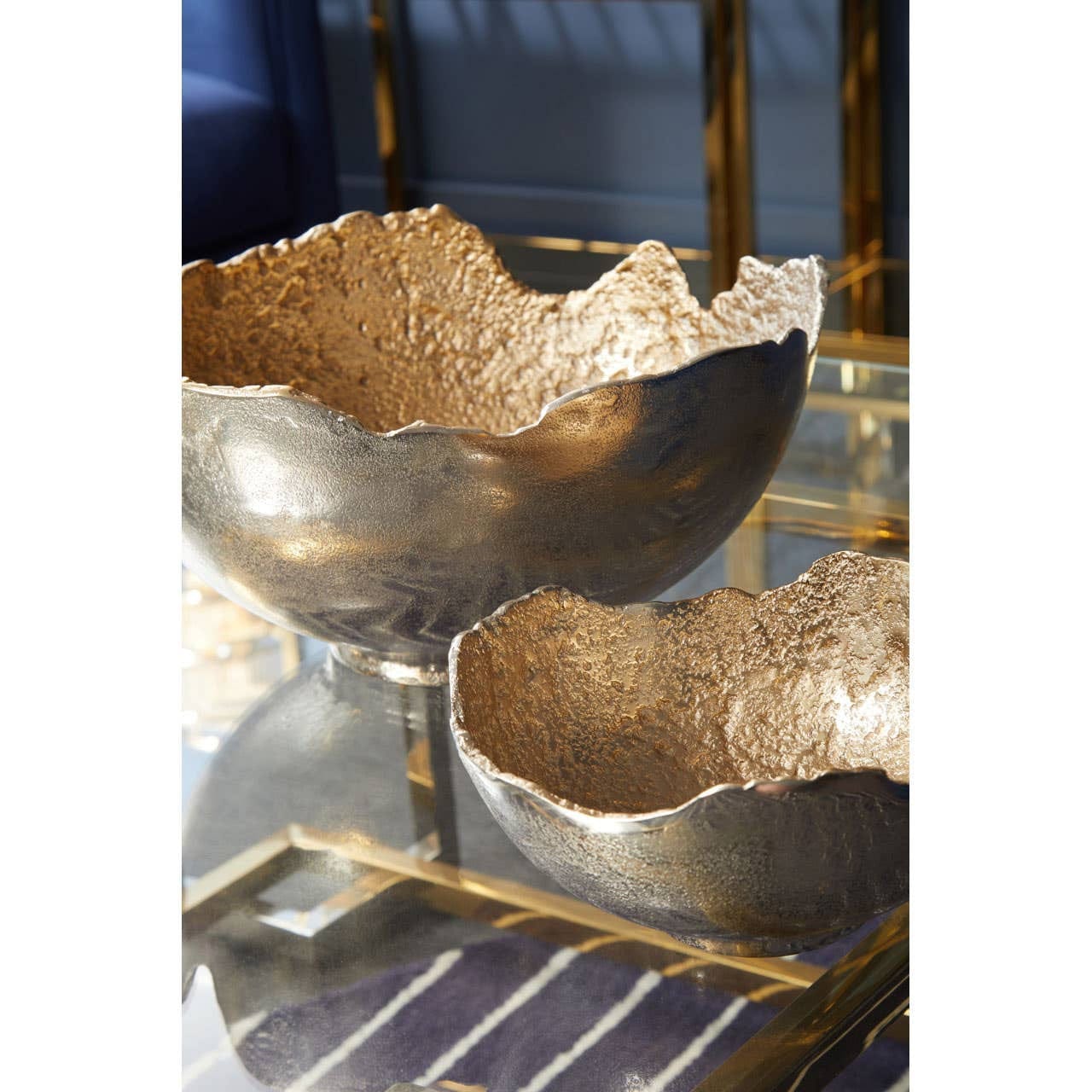 Dion Small Nickel and Gold Finish Bowl - Image 6