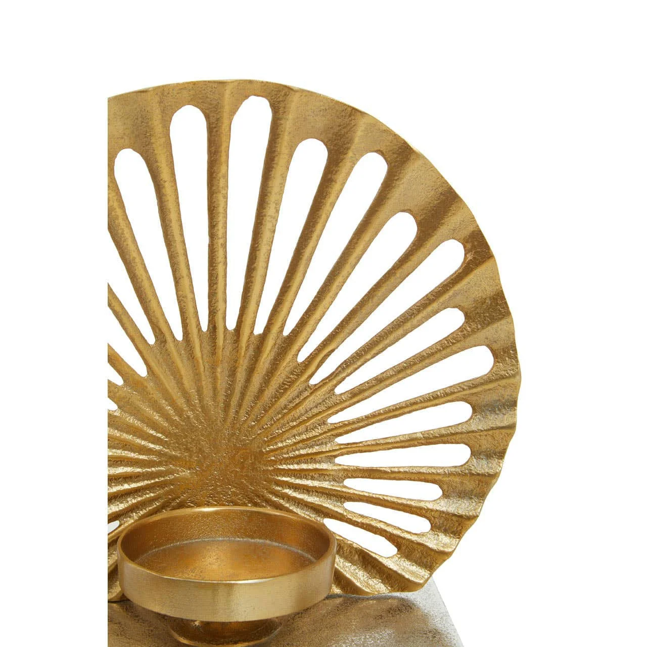 Dion Small Two Toned Silver and Gold Finish Candle Holder - Image 4