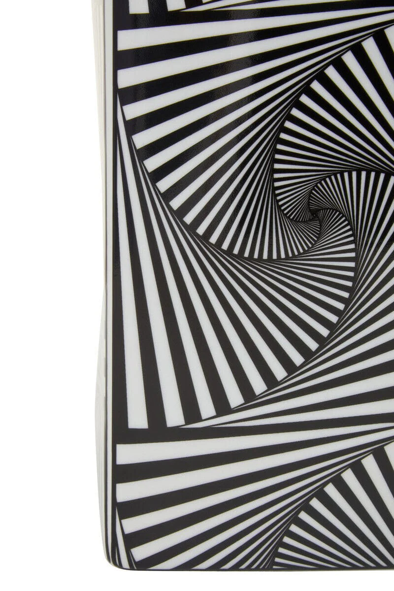 Doria Small Black And White Ceramic Jar - Image 6