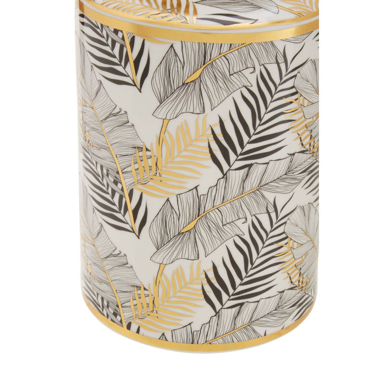 Doria Small Leaf Design Ceramic Jar - Image 5
