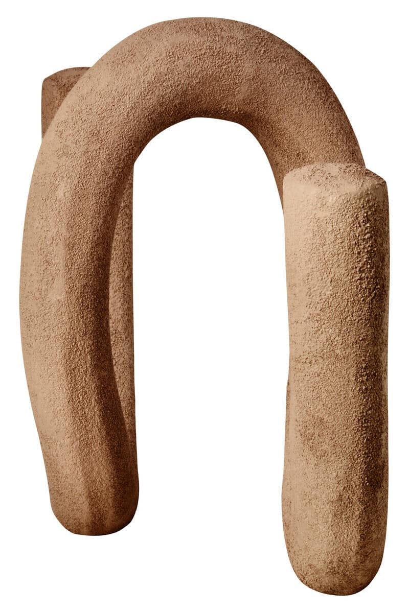 Dunas Large Textured Beige Loop Sculpture - Image 3