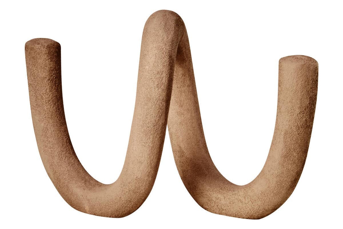 Dunas Large Textured Beige Loop Sculpture - Image 4