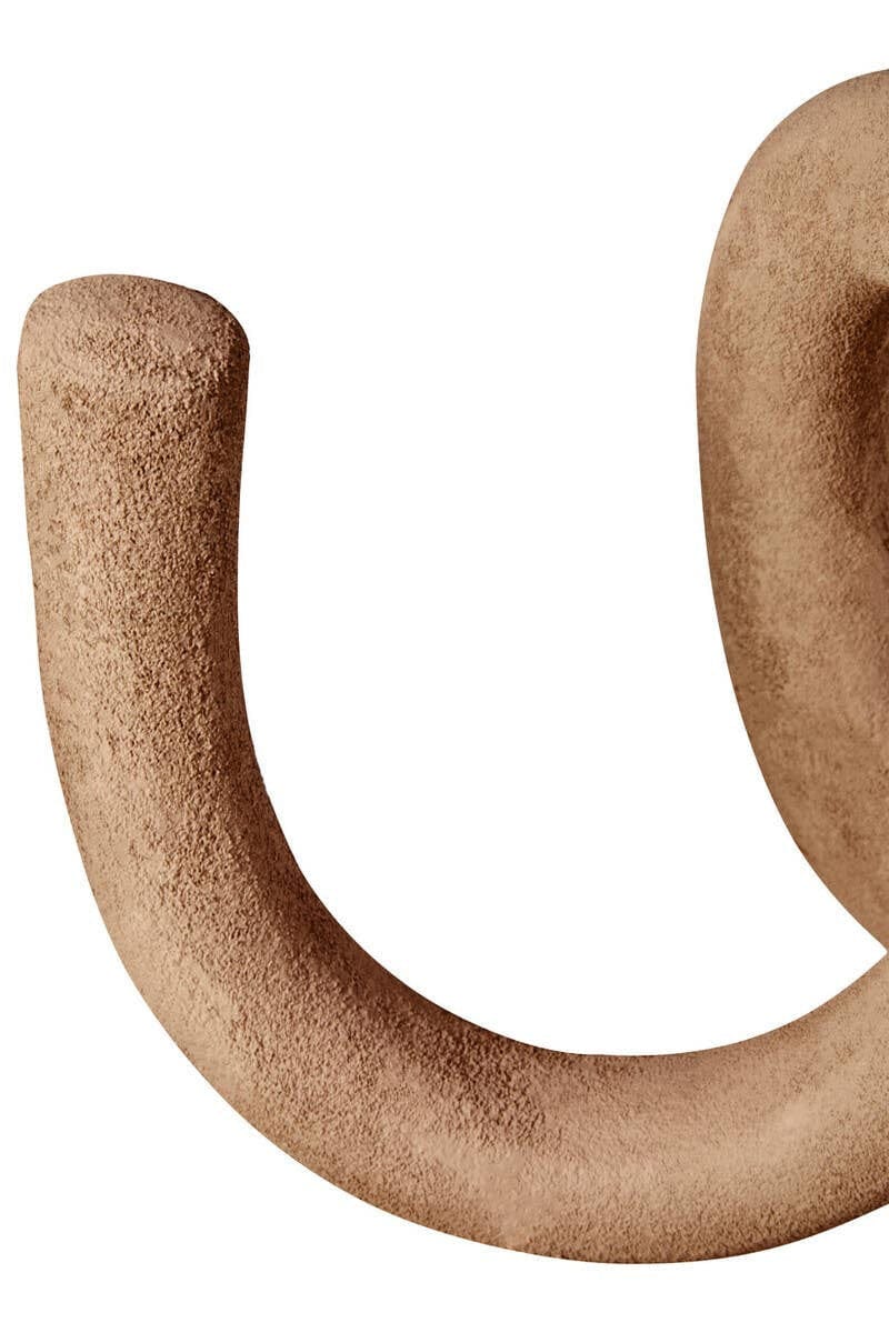 Dunas Large Textured Beige Loop Sculpture - Image 5