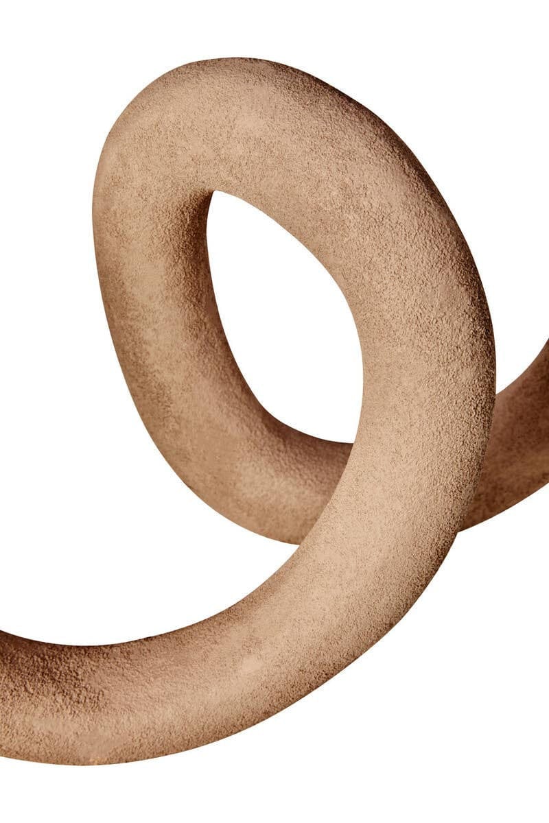 Dunas Large Textured Beige Loop Sculpture - Image 7