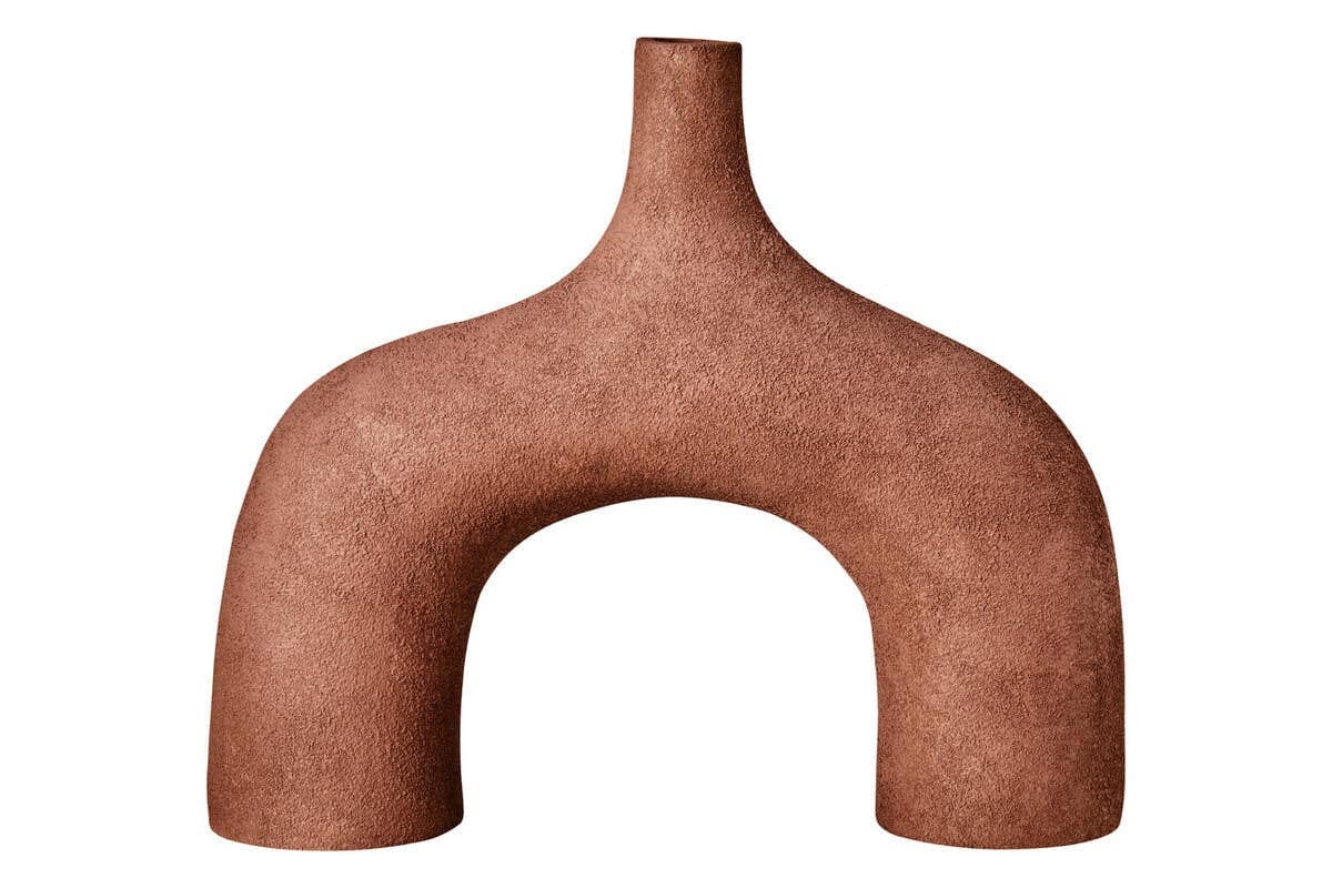 Dunas Large Textured Red Abstract Vase - Image 2