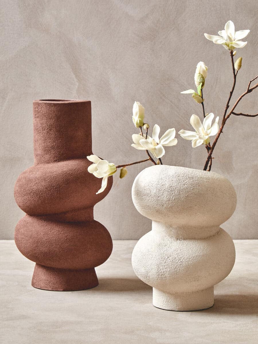 Dunas Small Textured White Bubble Vase - Image 8