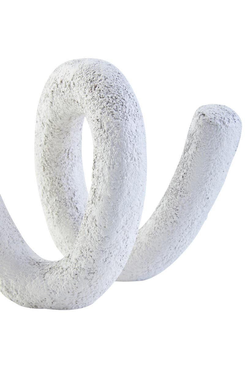 Dunas Small Textured White Loop Sculpture - Image 5