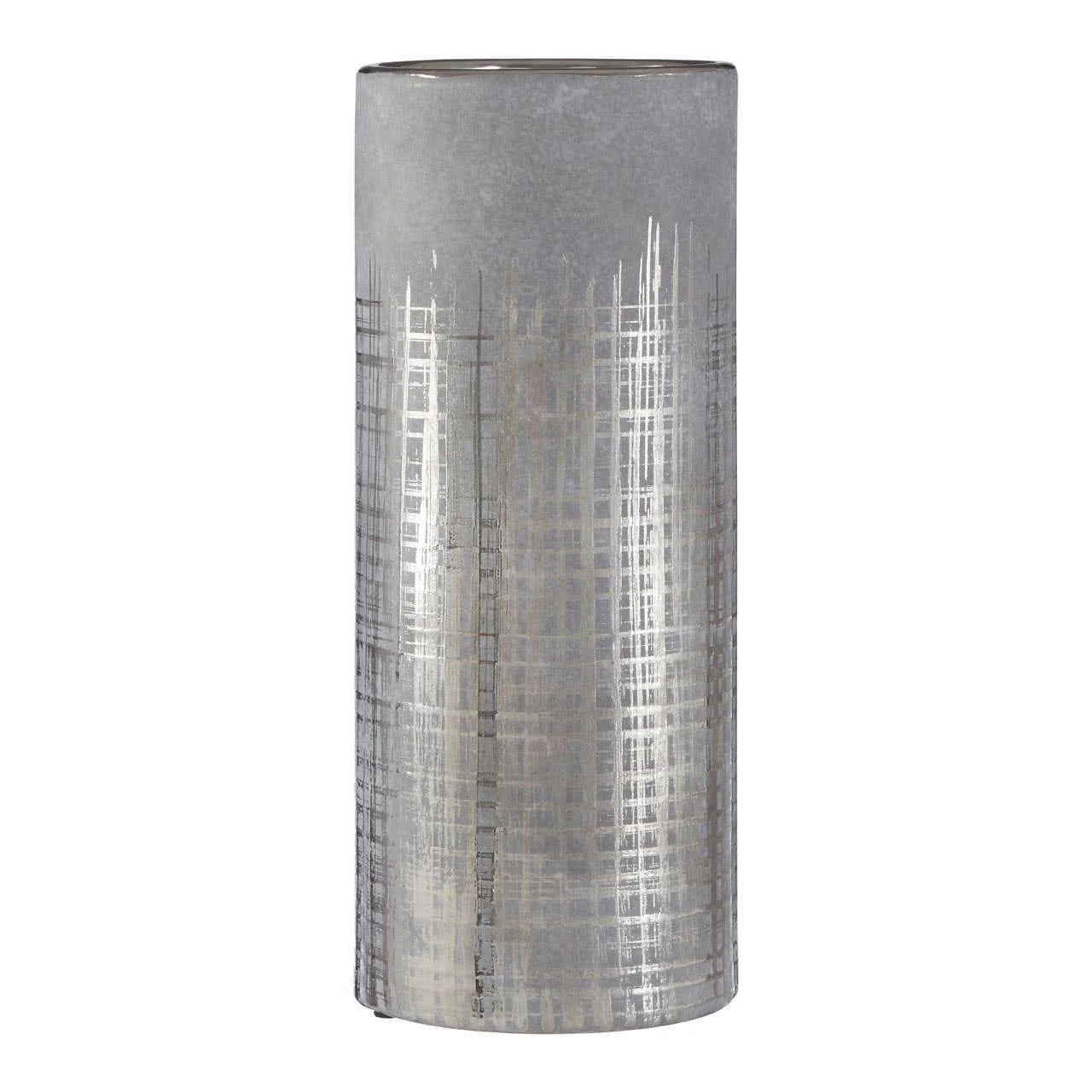 Embra Small Grey and Silver Vase