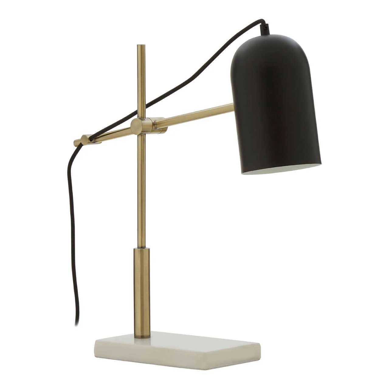 Equipose Black and Gold Desk Lamp with Marble Base - Image 2