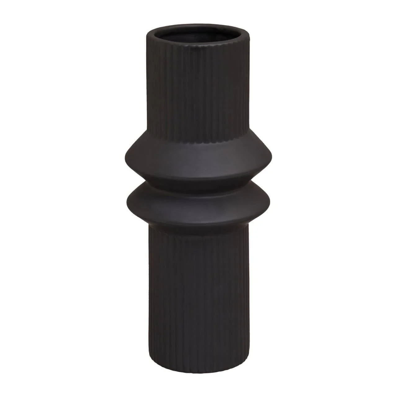 Fabia Black Ceramic Vase - Image 2