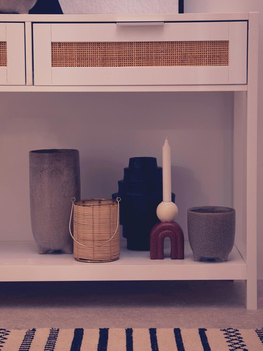 Fabia Black Large Step Design Vase - Image 11