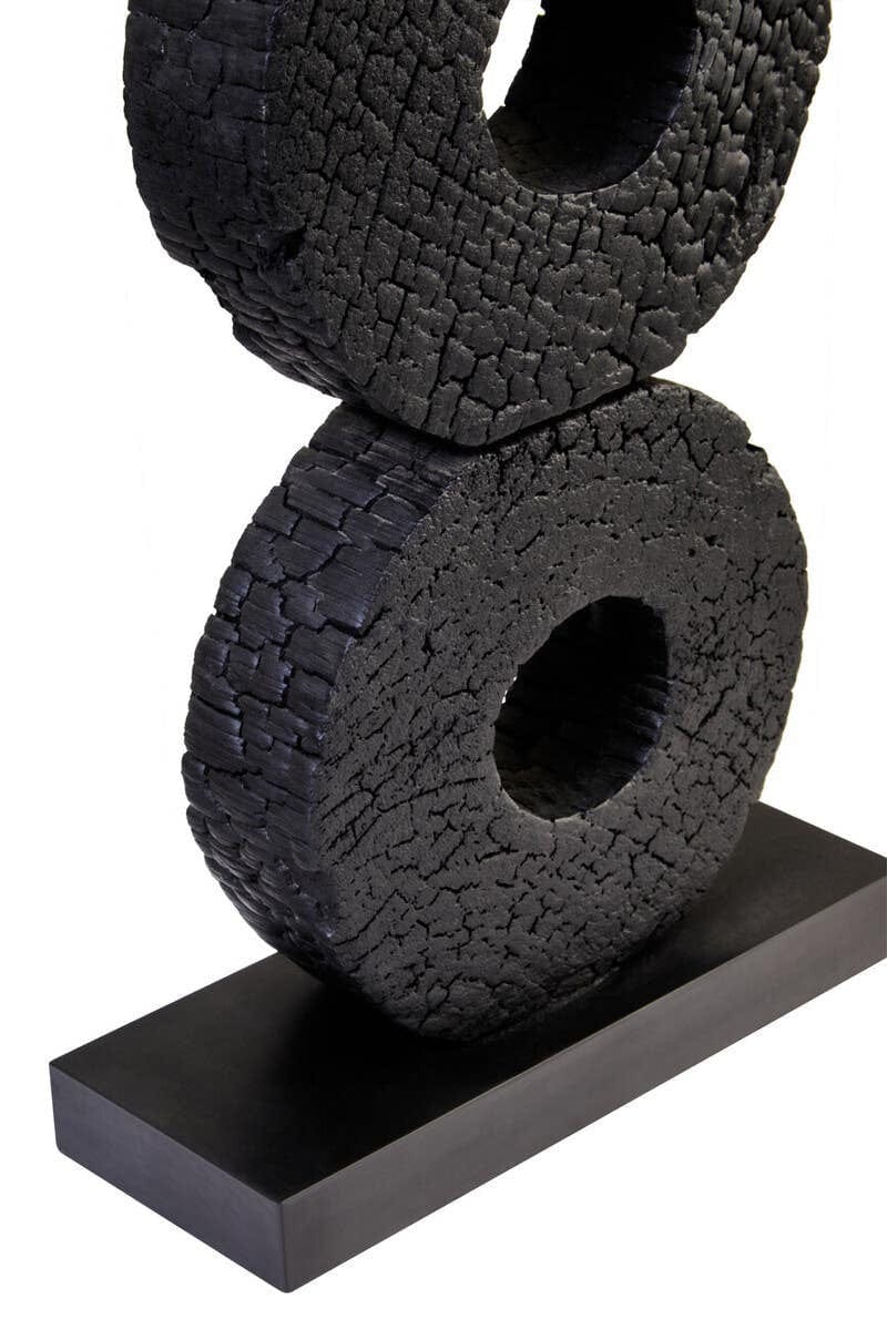 Fidel Large Charred Black Mango Wood Log Candle Holder - Image 11