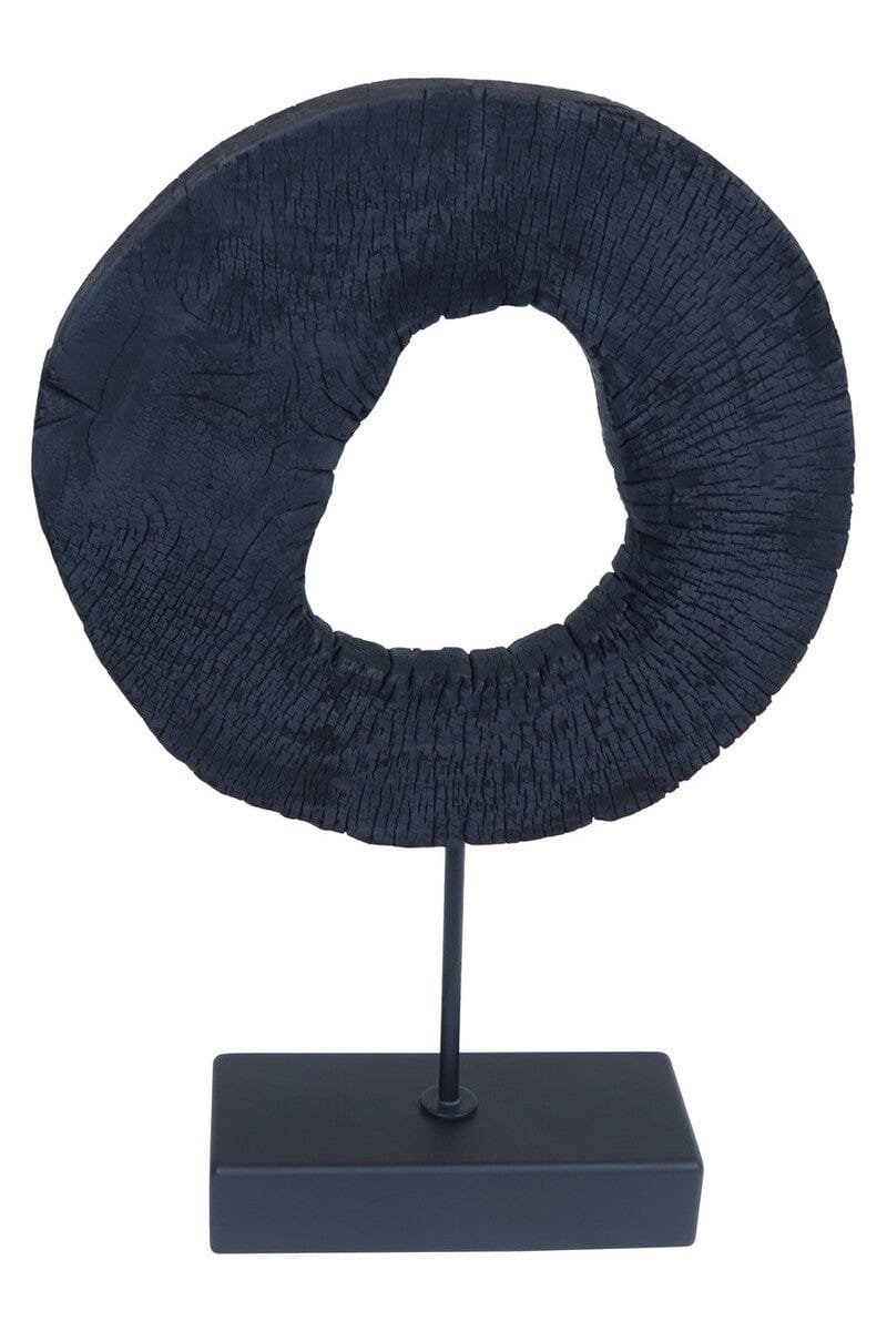 Fidel Large Rustic Mango Wood Sculpture on Stand - Image 2