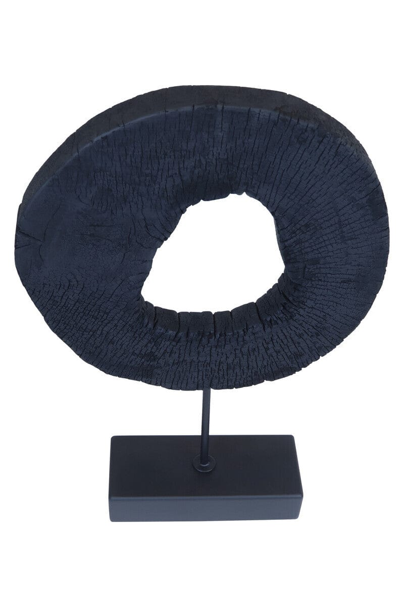 Fidel Large Rustic Mango Wood Sculpture on Stand - Image 3