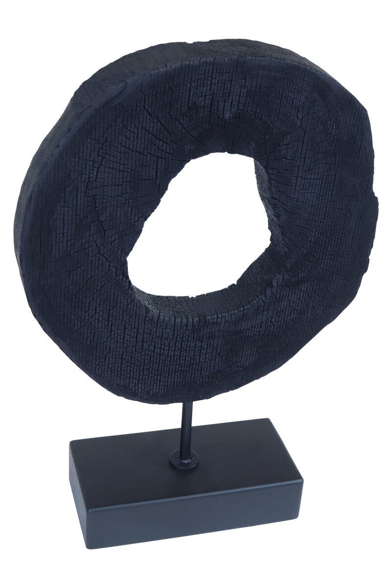 Fidel Small Rustic Mango Wood Sculpture On Stand - Image 4