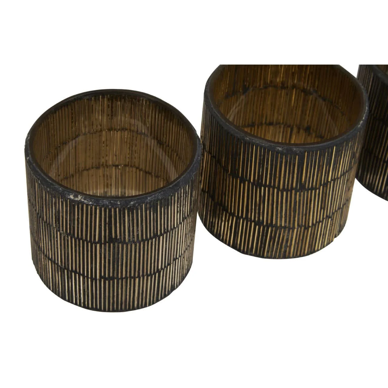 Gaia Set Of 3 Mosaic Glass Tealight Holders - Image 4