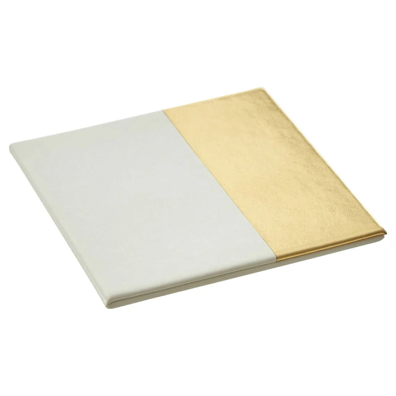 Geome Set of 4 Square White and Gold Coasters - Image 2