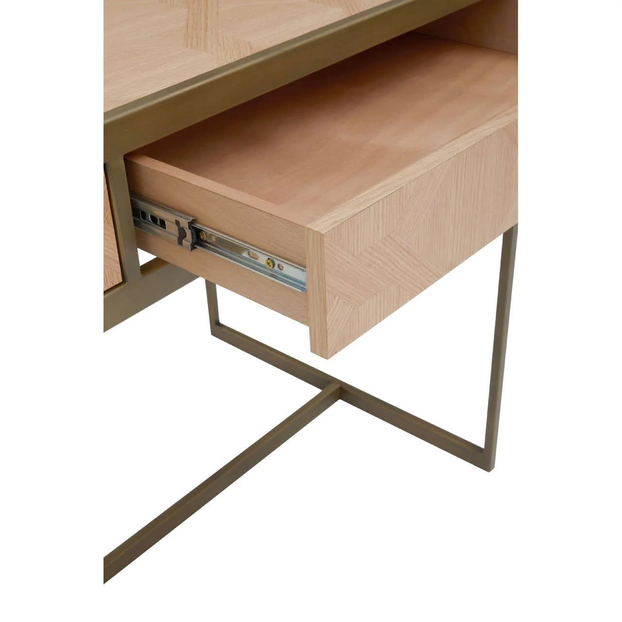 Grenoble Oak Veneer 2 Drawer Desk - Image 7