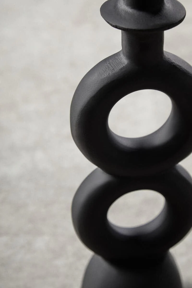 Hapax Large Black Candle Holder - Image 7