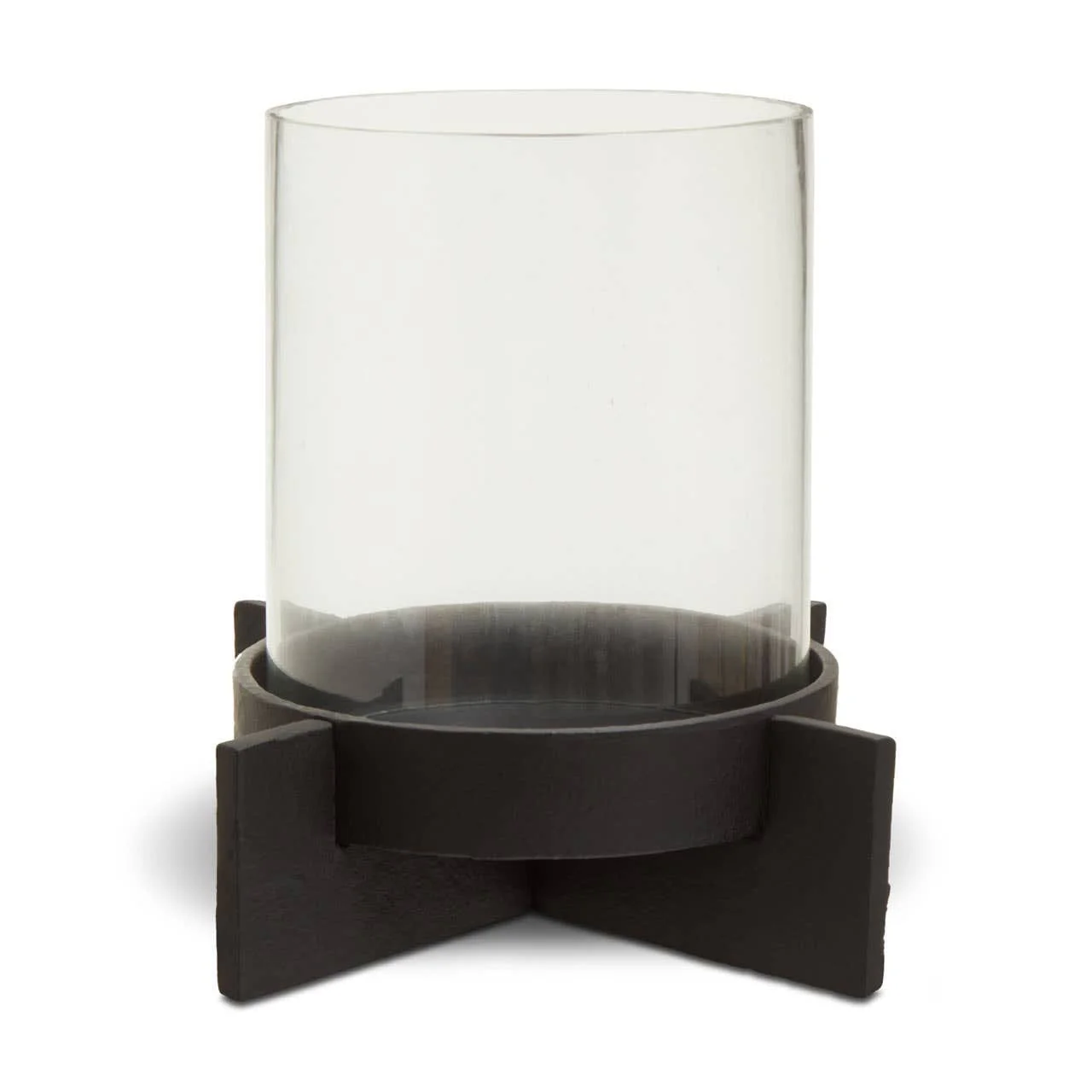 Hapax Large Matt Black Finish Candle Holder - Image 4