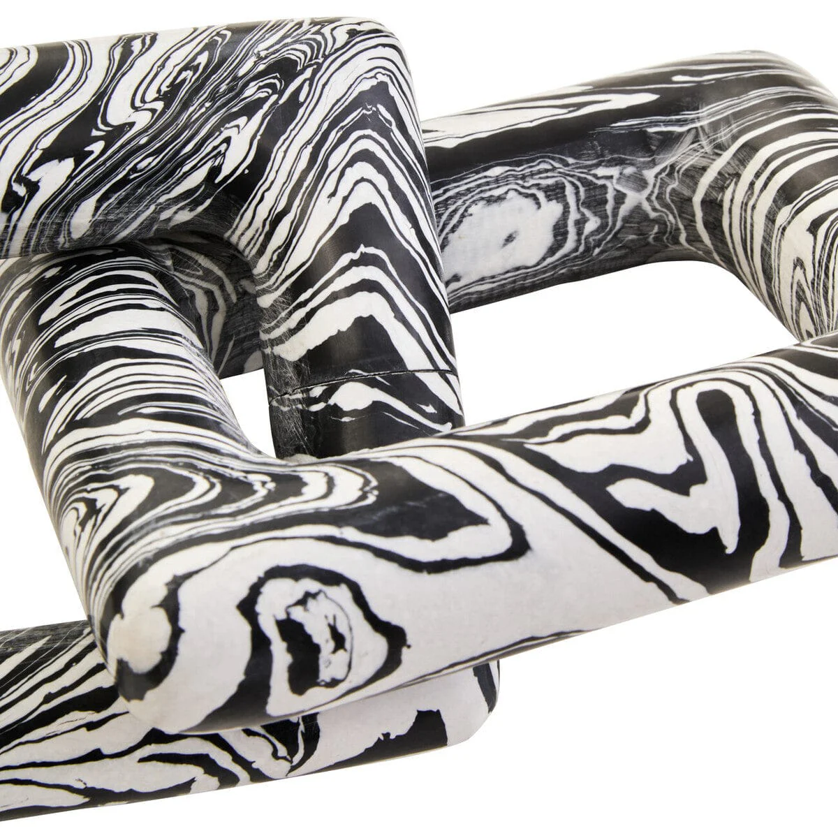 Helsa Black And White Marble Two Link Chain - Image 3