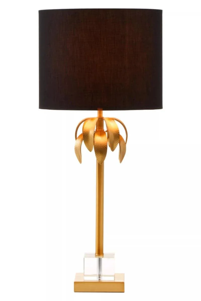 Herta Gold Finish Palm Tree Design Table Lamp - Image 2