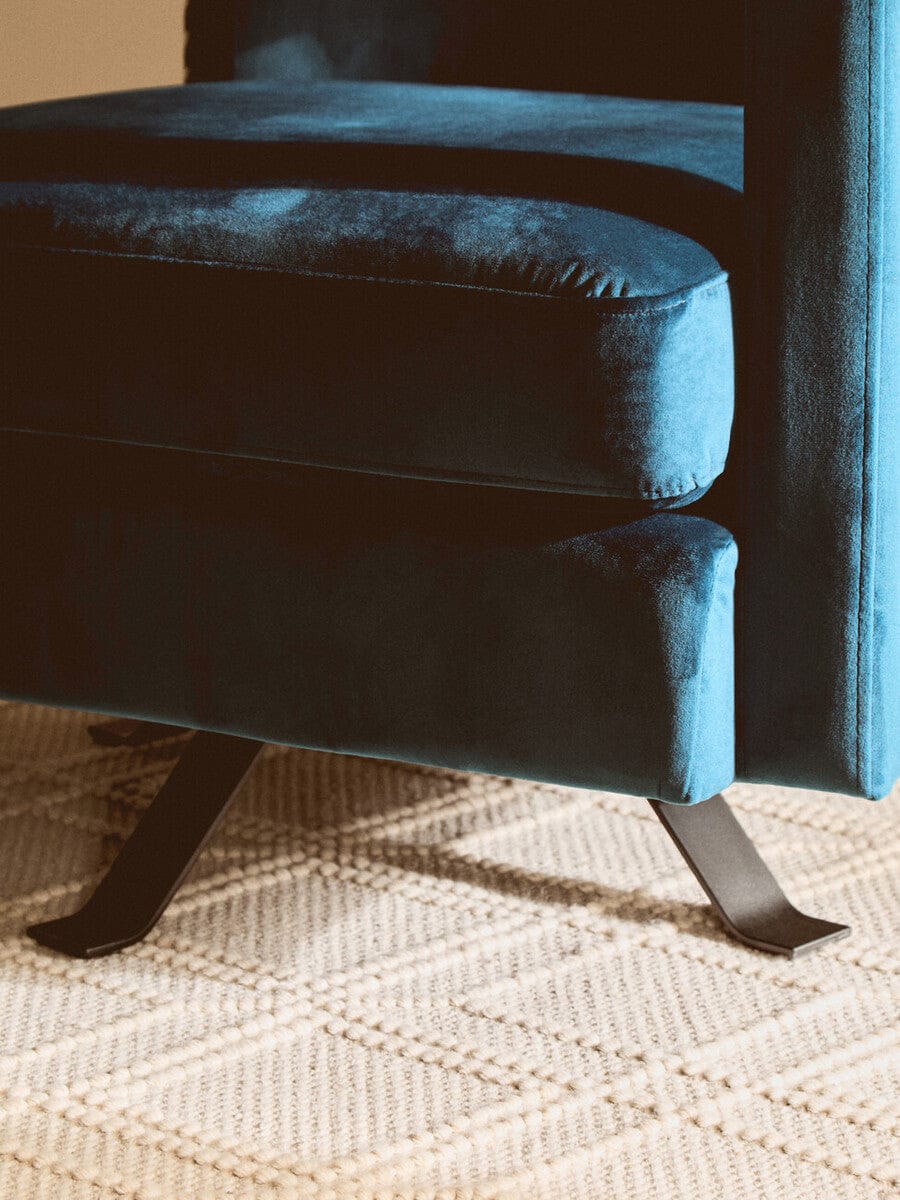 Hestia Blue Velvet Swivel Chair - Image 12