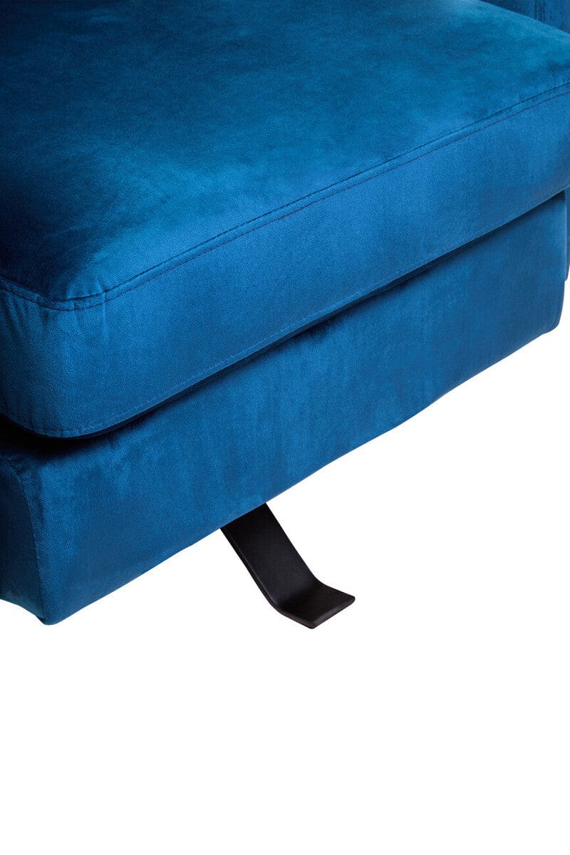 Hestia Blue Velvet Swivel Chair - Image 6