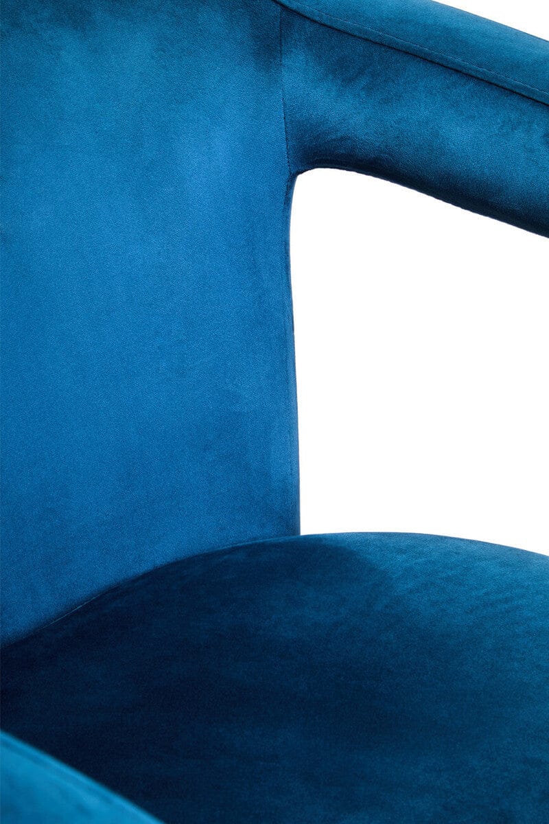 Hestia Blue Velvet Swivel Chair - Image 7