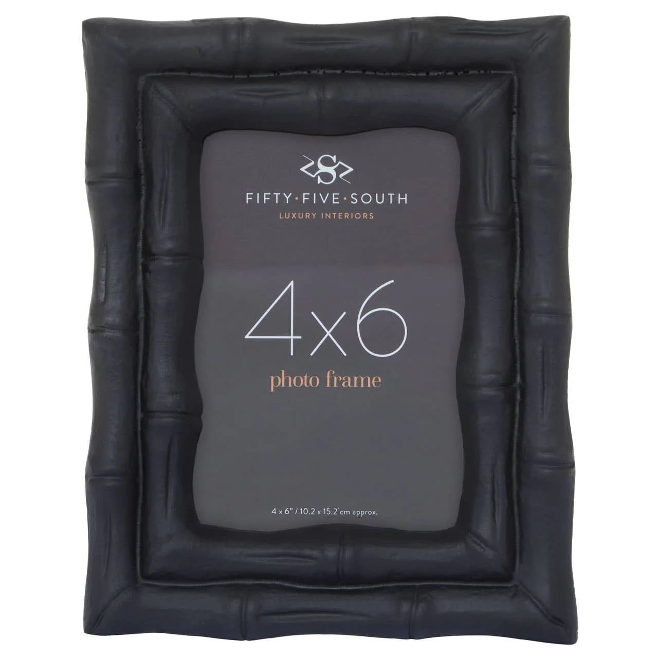 Hiba 4 x 6 Black Finish Bamboo Effect Photo Frame