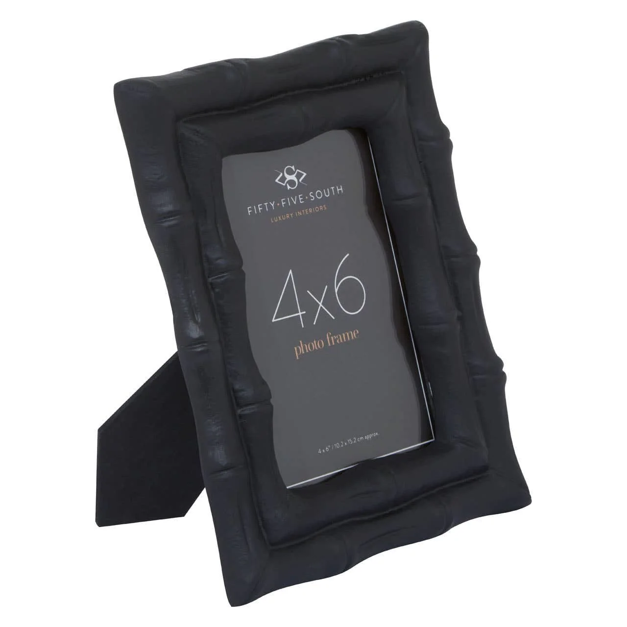 Hiba 4 x 6 Black Finish Bamboo Effect Photo Frame - Image 2