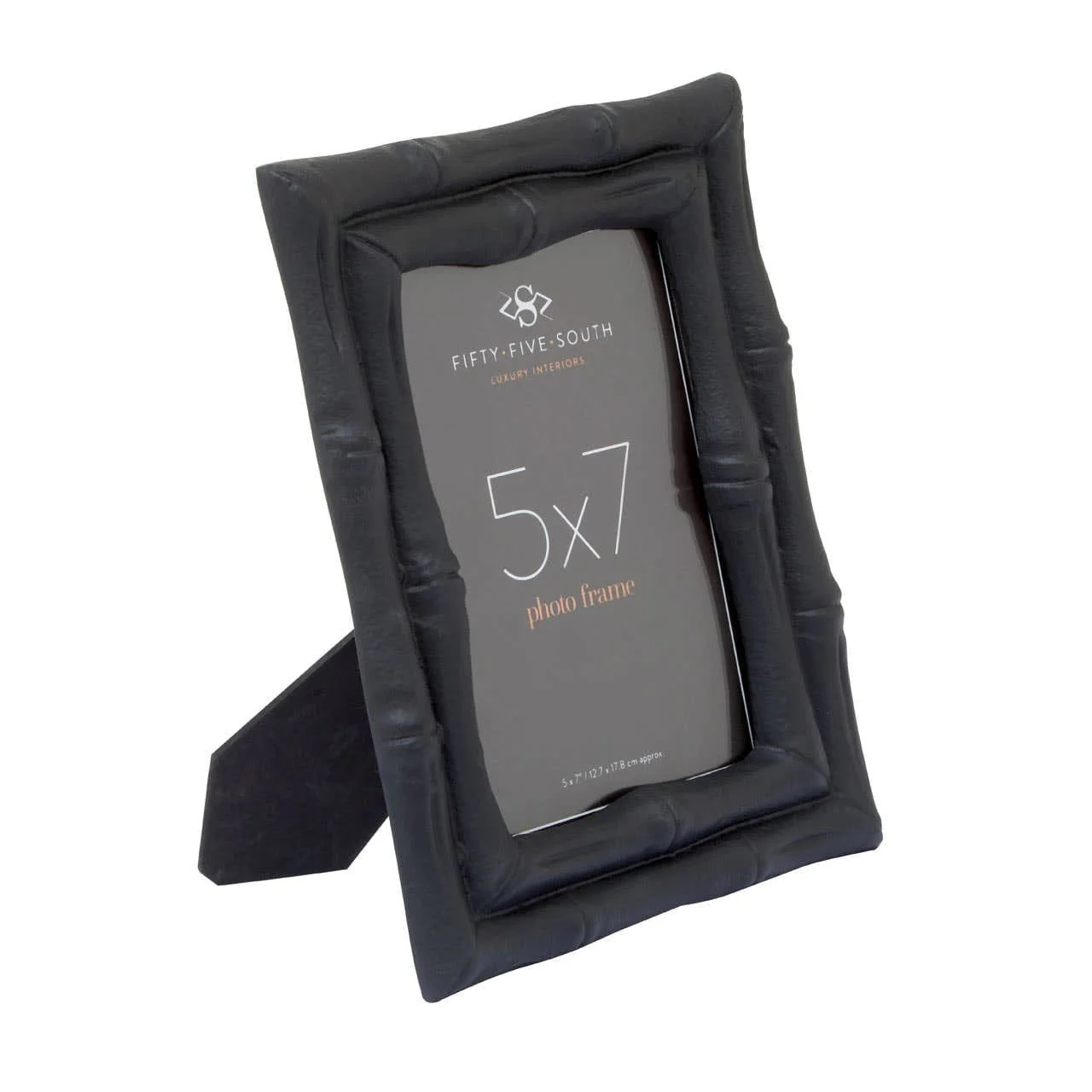 Hiba 5 x 7 Black Finish Bamboo Effect Photo Frame - Image 2