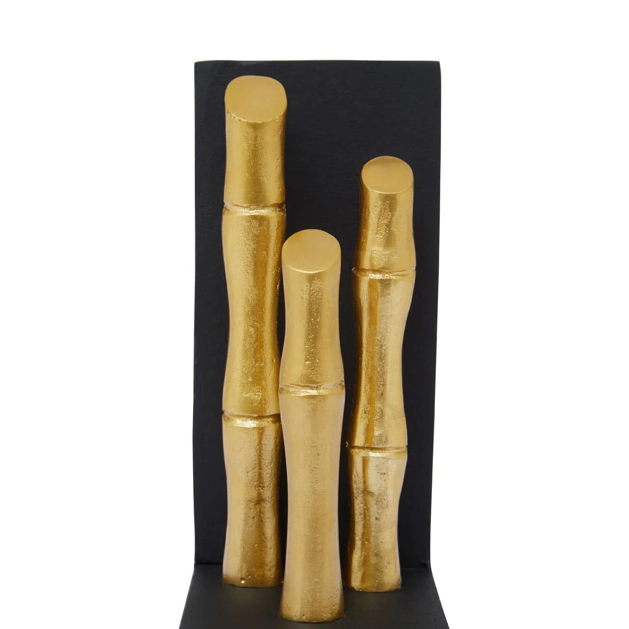 Hiba Set Of Two Gold Finish Bamboo Effect Bookends - Image 7