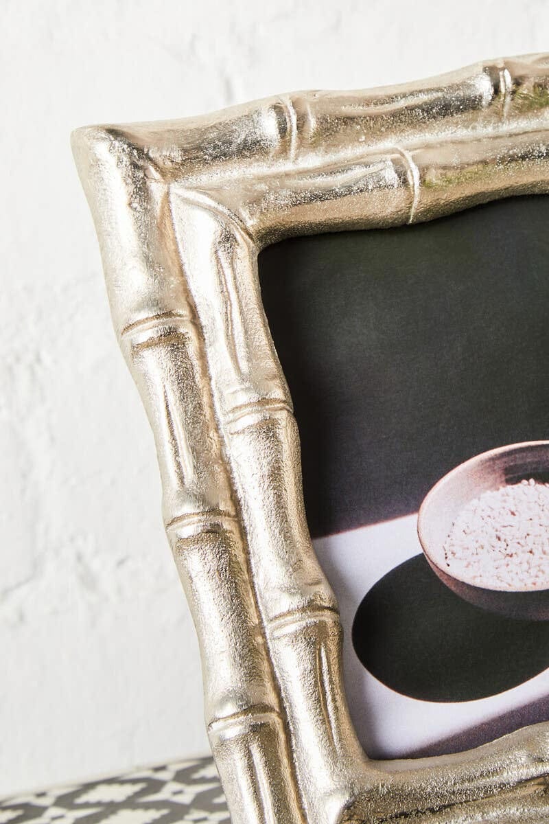 Hiba Silver Finish Bamboo Effect 4In X 6In Photo Frame - Image 8